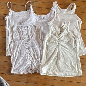 EUC 5 White Women's Tank Top - Various Styles